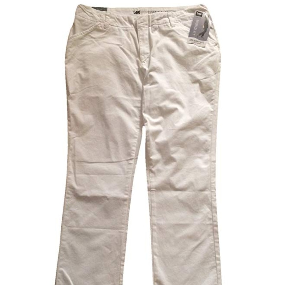 Lee Women's Midrise Fit Essential Chino Pant WHITE